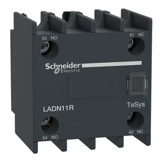 Schneider Electric LADN11R – Hilfskontaktblock, TeSys Deca, 1NO+1NC, Schraubklemmen