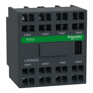 Schneider Electric LADN403 – Hilfsschalterblock, 4S, Federzuganschluss