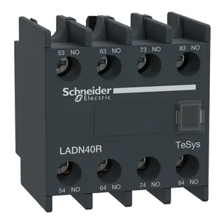 Schneider Electric LADN40R – Hilfskontaktblock, TeSys Deca, 4NO, Schraubklemmen
