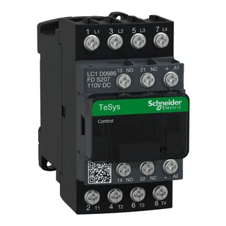 Leistungsschütz LC1D 4p, +1S+1Ö, Spule 110 V DC