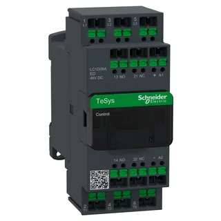 Leistungsschütz LC1D 3p, +1S+1Ö, 4 kW, 9 A, 400 V AC3, Spule 48 V DC, SnapIN