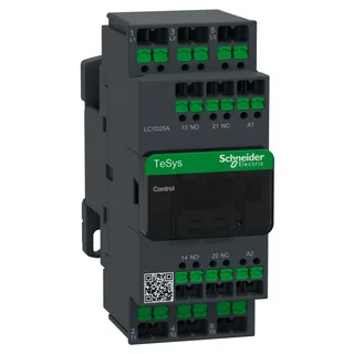 Leistungsschütz LC1D 3p, +1S+1Ö, 11 kW, 25 A, 400 V AC3, Spule 240 V AC, SnapIN