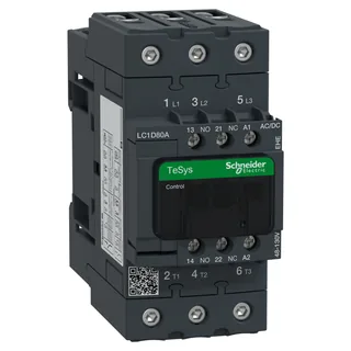 Leistungsschütz LC1D 3p, +1S+1Ö, 37 kW, 80 A, 400 V AC3, Spule 48-130 V AC/DC