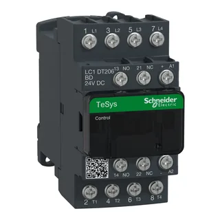 Leistungsschütz LC1D 4p, +1S+1Ö, Spule 24 V DC