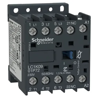 Leistungsschütz LC1K 3p, +1Ö, 2.2 kW, 6 A, 400 V AC3, Spule 230 V AC