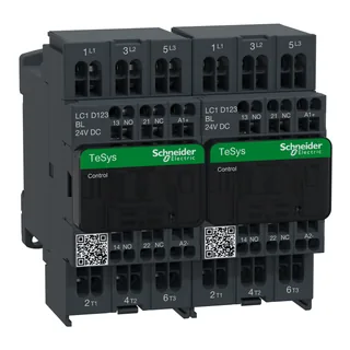 Wendeschützkombination, 3p+1S+1Ö, 5,5kW/400V/AC3, 12A, Spule 24V DC