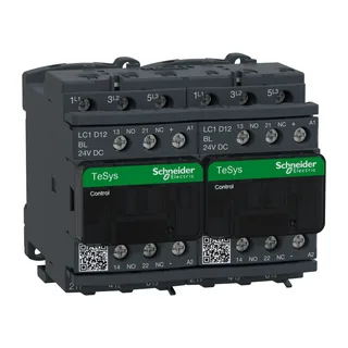 Wendeschützkombination, 3p+1S+1Ö, 5,5kW/400V/AC3, 12A, Spule 24V DC