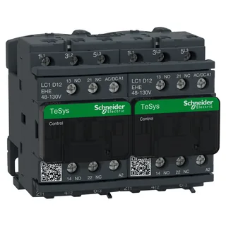 Wendeschützkombination, 3p+1S+1Ö, 5,5kW/400V/AC3, 12A, Spule 48 - 130V AC/DC