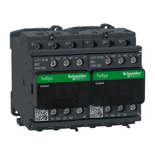 Wendeschützkombination, 3p+1S+1Ö, 7,5kW/400V/AC3, 18A, Spule 24V DC