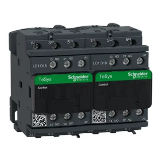 Wendeschützkombination, 3p+1S+1Ö, 7,5kW/400V/AC3, 18A, Spule 115V 50/60Hz