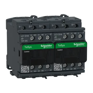 Wendeschützkombination, 3p+1S+1Ö, 7,5kW/400V/AC3, 18A, Spule 12V DC