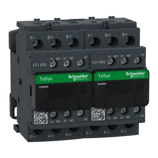 Wendeschützkombination, 3p+1S+1Ö, 11kW/400V/AC3, 25A, Spule 120V 50/60Hz