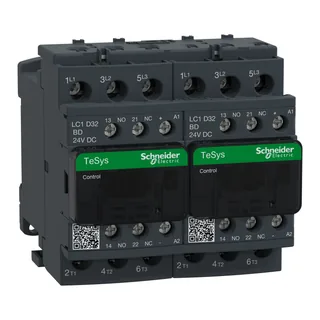 Wendeschützkombination, 3p+1S+1Ö, 15kW/400V/AC3 32A, Spule 24V DC