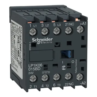 Leistungsschütz LP1K 3p, +1Ö, 2.2 kW, 6 A, 400 V AC3, Spule 24 V DC