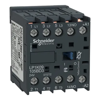 Leistungsschütz LP1K 3p, +1S, 4 kW, 9 A, 400 V AC3, Spule 24 V DC