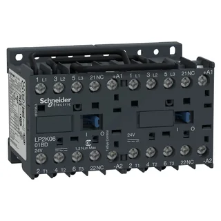 Wendeschützkombination, 3p+1Ö, 2,2kW/400V/AC3, 6A, Spule 24V DC