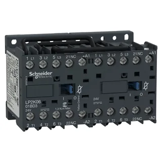 Wendeschützkombination, 3p+1Ö, 2,2kW/400V/AC3, 6A , Spule 24V DC