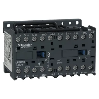 Wendeschützkombination, 3p+1S, 4kW/400V/AC3, 9A, Spule 24V DC