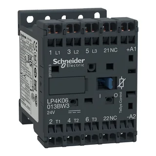 Leistungsschütz LP4K 3p, +1Ö, 2.2 kW, 6 A, 400 V AC3, Spule 24 V DC