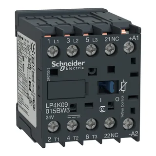 Leistungsschütz LP4K 3p, +1Ö, 4 kW, 9 A, 400 V AC3, Spule 24 V DC