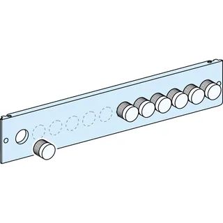 Schneider Electric LVS03914 – PrismaSeT-P, Frontplatte, mit 12x Ø22mm Vorprägungen,Breite…