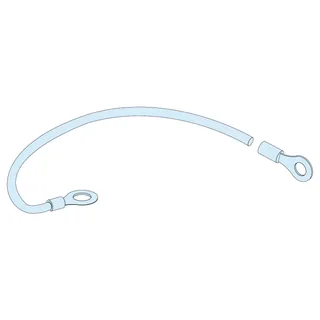 Schneider Electric LVS08911 – PrismaSeT-P, Erdungskabel, starr,6mm²,mit Kabelschuhe Ø5mm …