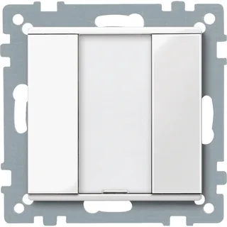 Schneider Electric MTN617119 – Taster 1fach plus, polarweiß glänzend, System M