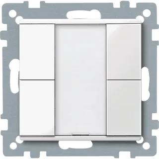 Schneider Electric MTN617219 – Taster 2fach plus, polarweiß glänzend, System M