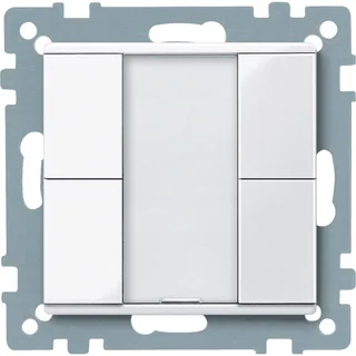 Schneider Electric MTN617225 – Taster 2fach plus, aktivweiß glänzend, System M
