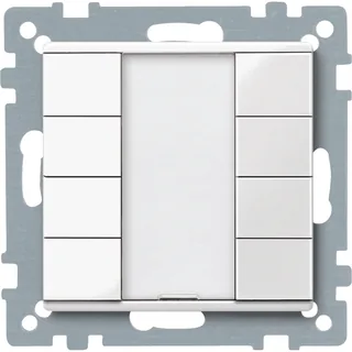 Schneider Electric MTN617419 – Taster 4fach plus, polarweiß glänzend, System M