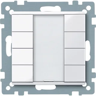 Schneider Electric MTN617425 – Taster 4fach plus, aktivweiß glänzend, System M
