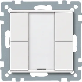 Schneider Electric MTN627619 – Taster 2fach plus, polarweiß, System M