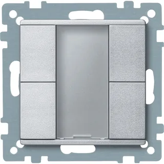 Schneider Electric MTN627660 – Taster 2fach plus, aluminium, System M
