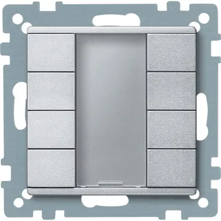 Schneider Electric MTN627860 – Taster 4fach plus, aluminium, System M