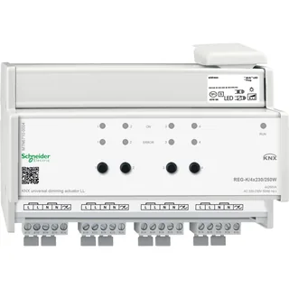 Schneider Electric MTN6710-0004 – KNX Universal-Dimmaktor LL REG-K/4x230/250 W, lichtgrau