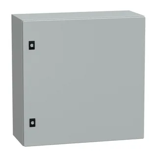 Spacial CRN Volltür mit Montageplatte. H600xB600xT250 IP66 IK10 RAL7035