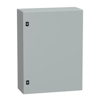 Spacial CRN Volltür mit Montageplatte, H800xB600xT250 IP66 IK10 RAL7035