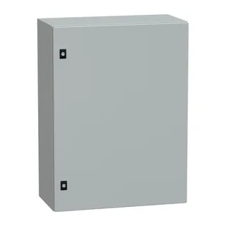 Spacial CRN Volltür mit Montageplatte, H800xB600xT300 IP66 IK10 RAL7035