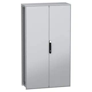 Standgehäuse, PanelSeT SFN, aus dekarbonisiertem Stahl, ohne Montageplatte, montiert, 1800x1000x400mm, 2 Türen, IP55