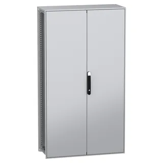 Standgehäuse, PanelSeT SFN, aus dekarbonisiertem Stahl, mit Montageplatte, montiert, 1800x1000x400mm, 2 Türen, IP55