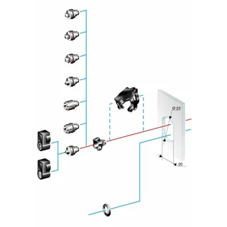 Schneider Electric NSYTDB5PLA – Doppelbarteinsatz 5mm für großes Schild (ohne Griff)