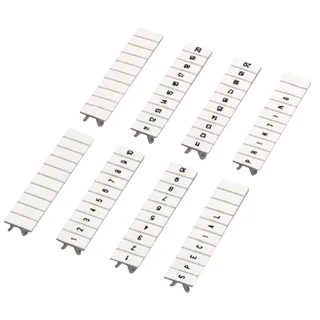 Linergy-TR, Clip in Beschriftung, horizontal schwarz bedruckt,Höhe=5mm,10 Stück mit den Zahlen 21 bis 30,in Farbe Weiß