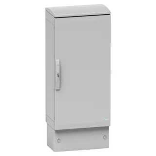 Glasfaserverst. Poly.-Sockel f. Geh. PLA(T) 126 Frontöff.ng IP44-IK10 RAL7035