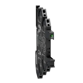 Sockel für schmales Interface-Relais RSL, LED, Federzug, 230VAC/DC