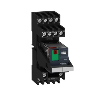 Schneider Electric RXM4AB1P7PVM – Miniaturrelais 4W 6A 230VAC Prüftaste Sockel komb. Bügel Sc…