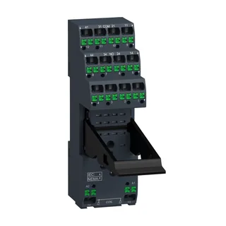 Push-In Sockel für RXM2-/RXM4-Relais, getrennte Kontakt-Anordnung, 12A/6A, 250V