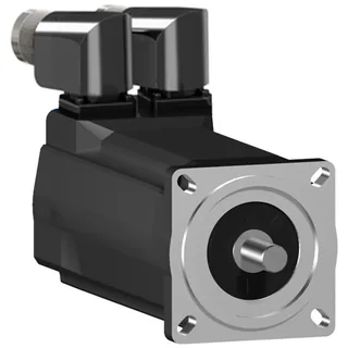 AC-Servomotor, 70mm, 2,04Nm, 2Stacks, Passfeder, SinCos Multiturn128, M23/M23 gewinkelt, IP65/IP65, Bremse