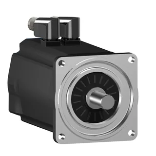 AC-Servomotor, 140mm, 33,4Nm, 4Stacks, glatte Welle, SinCos Multiturn128, M40/M23 gewinkelt, IP54/IP65, Bremse