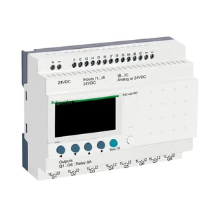 SPS-Steuerrelais, Zelio Logic, kompakte Ausführung, 20 E/A, 24 VDC, Display, Relaisausgänge