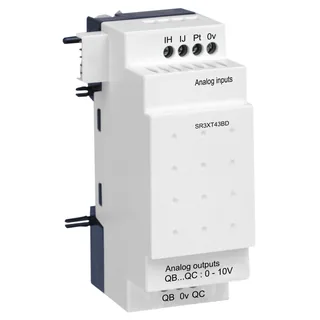 Analoges Ein-/Ausgangsmodul, Zelio Logic, 2 AE / 2 AA, 24 VDC